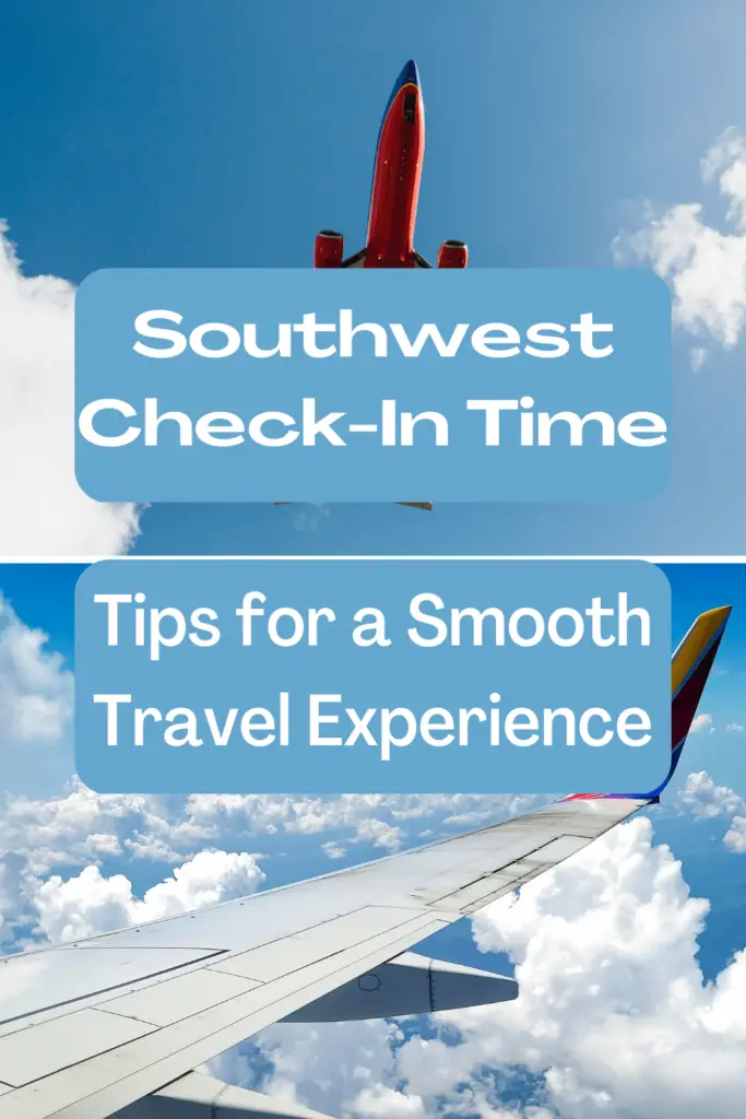 Southwest check-in time Pinterest pin
