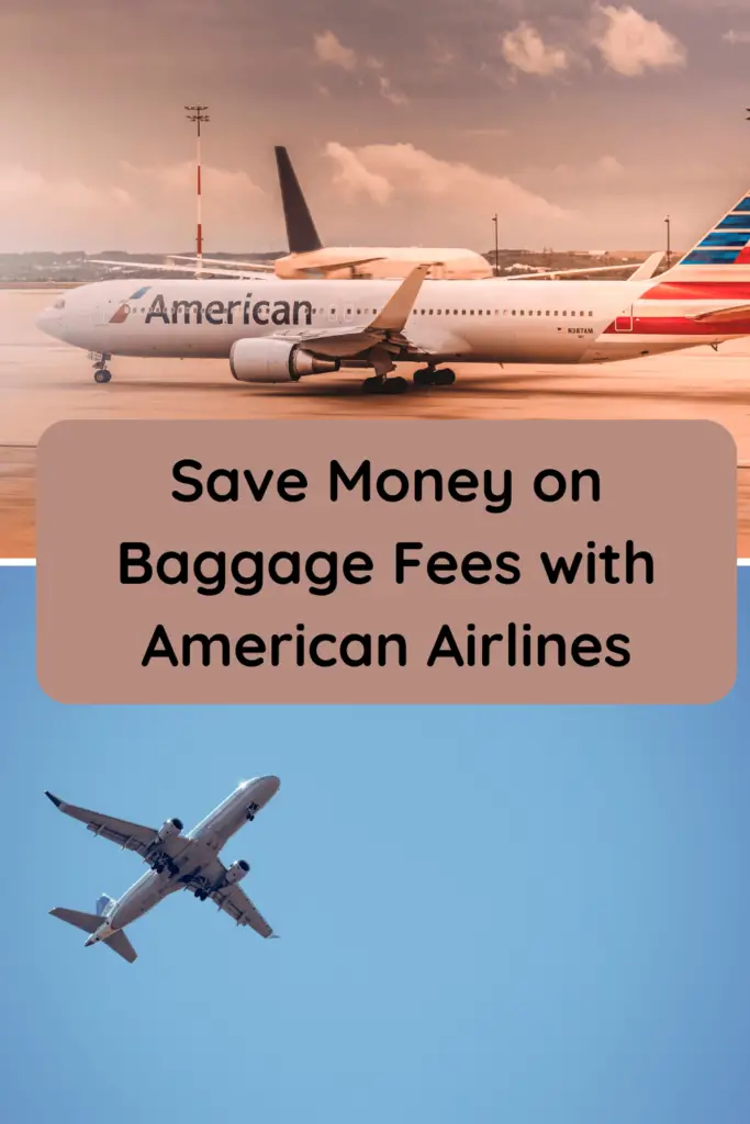 American Airlines Baggage Fees pinterest pin
