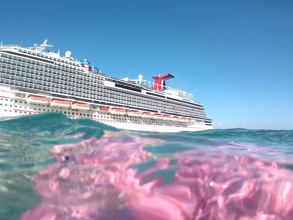 Picture of a Carnival Cruise Ship from the Ocean 