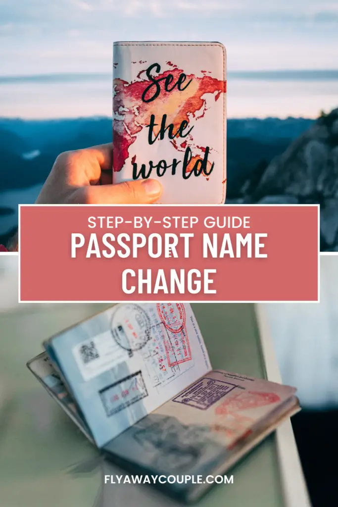Passport with name change Pinterest Pin